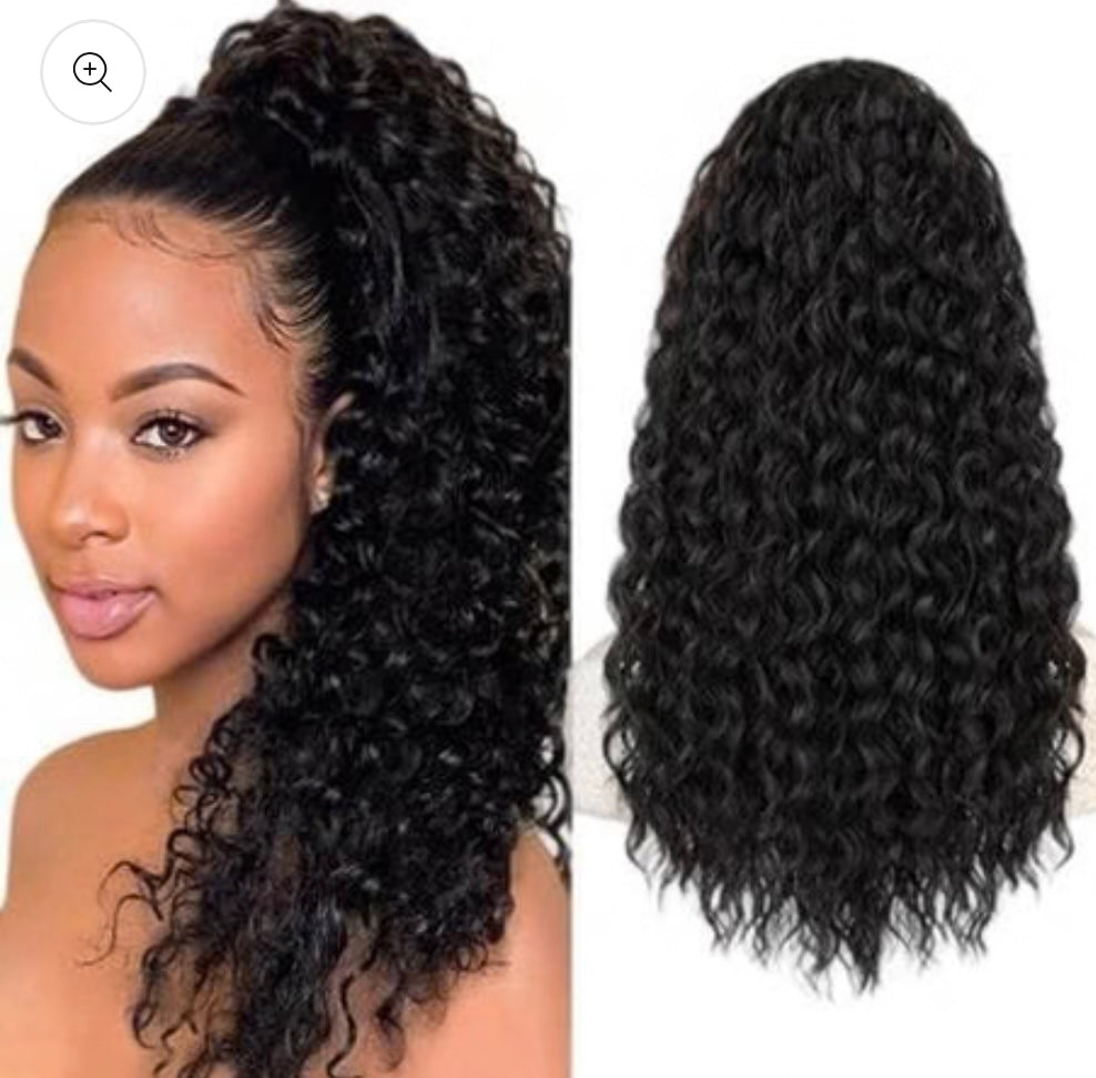 Drawstring Curly Ponytail